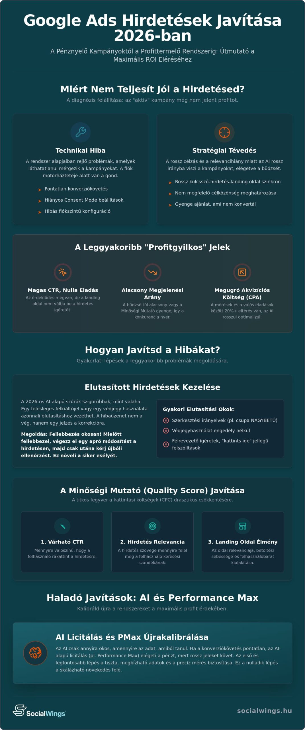Google Ads hirdetés javítása 2026: Így fordítsd meg a kampányaid sorsát
